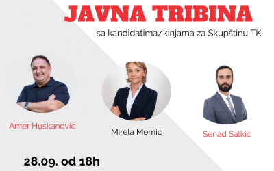 Javna tribina sa kandidatima/kinjama za Skupštinu Tuzlanskog kantona.