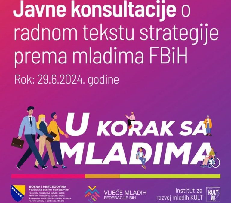 Radni tekst strategije prema mladima FBiH dostupan za javne konsultacije!